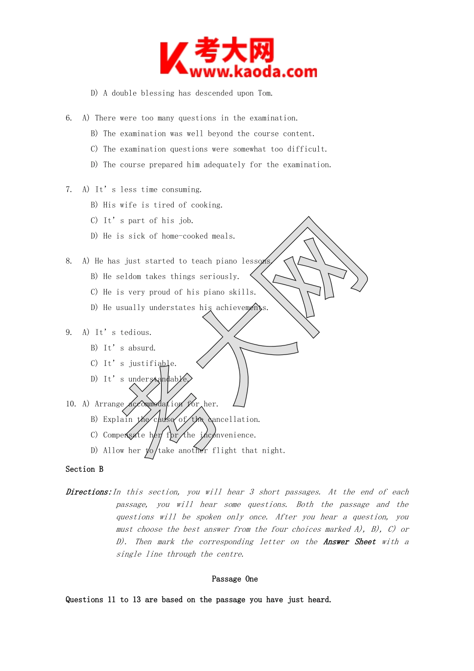 考大网_2006年12月23日英语六级真题及答案kaoda.com.doc_第2页