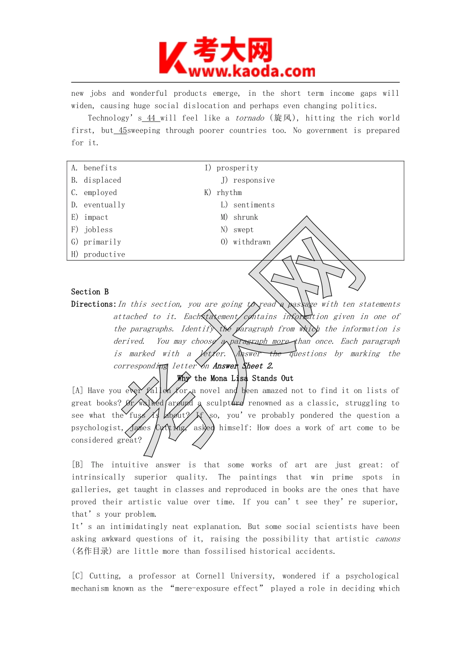 考大网_2015年6月英语六级真题第3套kaoda.com.doc_第2页