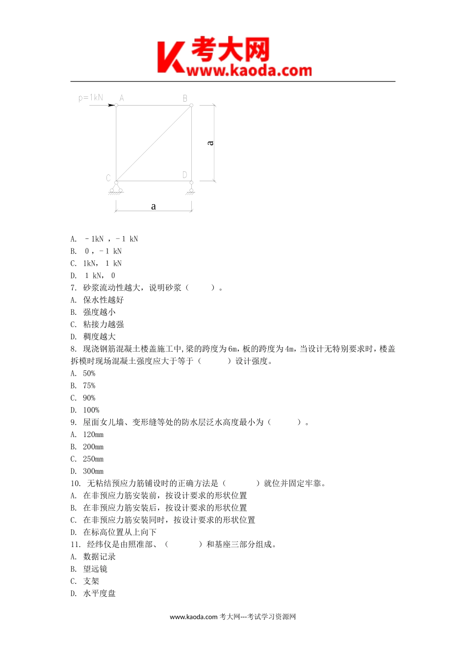 考大网_2004年一级建造师建筑工程考试真题及答案kaoda.com.doc_第2页